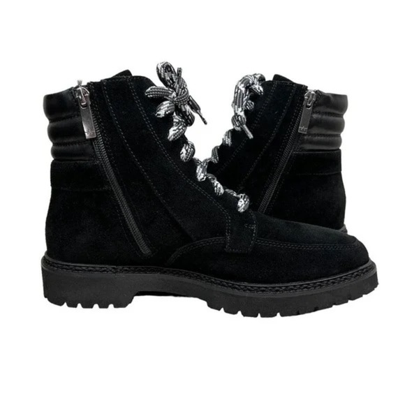 NEW Aquatalia Mayra Weatherproof Suede Leather Lace-Up & Zip Boot - Picture 14 of 16